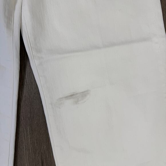 J.Crew '96 Denim Trouser Jean WMNS 30 White High Rise Wide Leg Stretchy Zip Fly - Picture 5 of 8